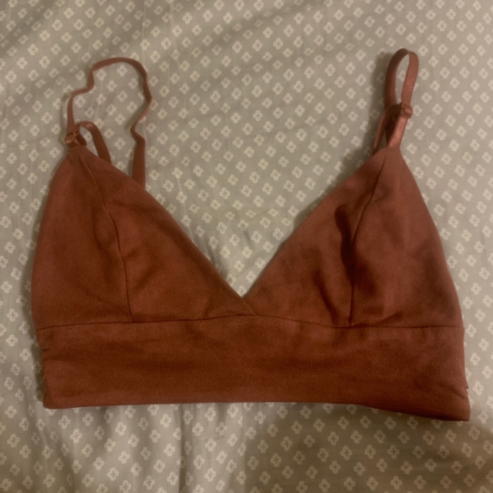 Zara suede bralette